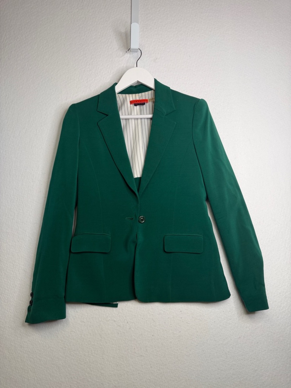 Alice + Olivia Emerald Green Women’s Fitted Blazer Small